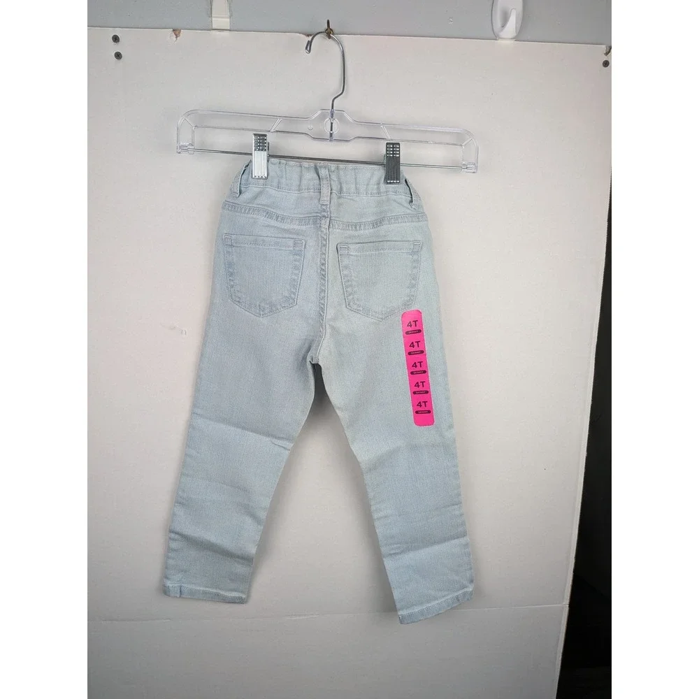 Childrens Place Girls Skinny Jeans Light Sky Wash Adjustable Waist 4T 3092428